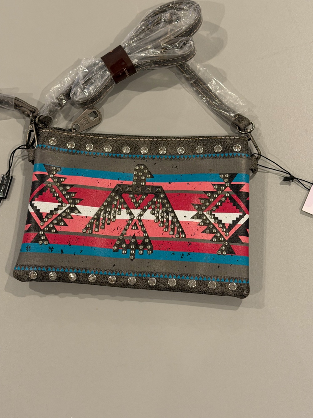 Montana West Aztec Collection Crossbody Clutch - Picture 4 of 10